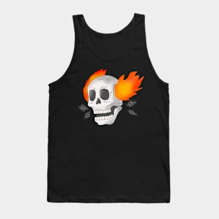 The skull on fire Tank Top